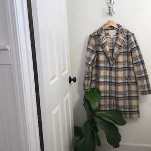 Cynthia Rowley Plaid Coat, S